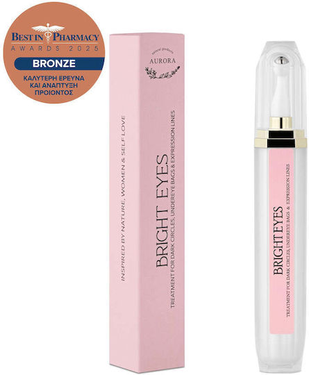 Aurora Natural Bright Eyes Serum Anti-îmbătrânire pentru Ochi cu Centella Asiatica și Acid Hialuronic 20ml