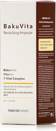 Thank You Farmer BakuVita Revitalizing Ampoule Face Serum with Retinol for Revitalization 50ml