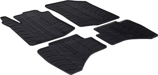Auto Gs Set of Front and Rear Mats 4pcs for Peugeot 108 Citroen C1 Black