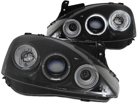 Sonar Μπροστινά Φανάρια Angel Eyes Opel Corsa C 2000-2006 2τμχ
