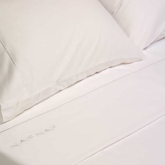 Bed Sheets Double Set Naf-naf Unique White 520801380952