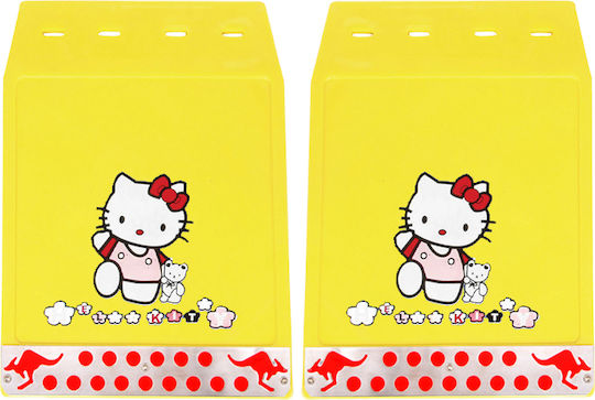 Autoline Apărători de noroi pentru mașini 11096 Hello Kitty Galben 35x25cm 2buc