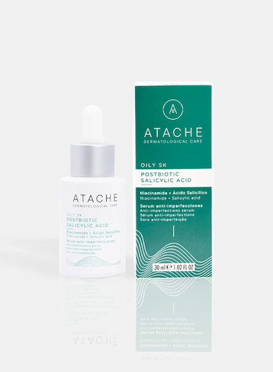 Atache Oily SK Postbiotic Salicylic Acid Soothing Face Serum with Salicylic Acid for Detoxifying & Blemishes 30ml