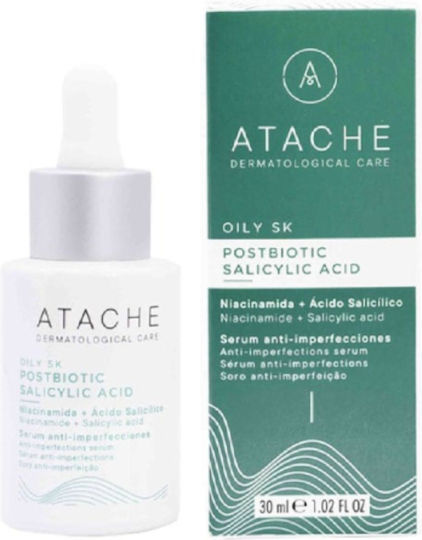 Atache Oily SK Postbiotic Salicylic Acid Soothing Face Serum with Salicylic Acid for Detoxifying & Blemishes 30ml