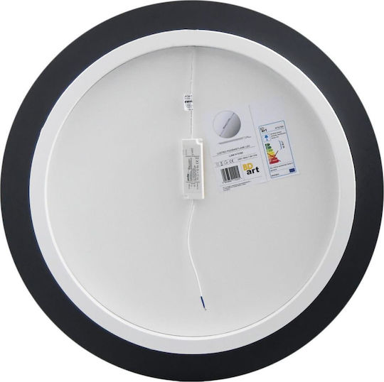 BD art Στρογγυλός Καθρέπτης Μπάνιου Led 70x70cm Λευκός