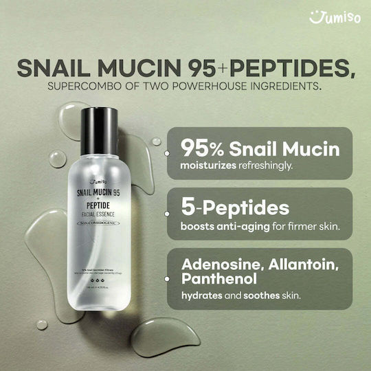 Snail Mucin 95 + Peptide Esență Antirid Pentru Față cu Secreție de Melc și Peptide 140ml