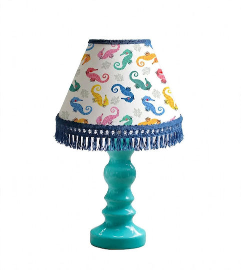 Kids Side Table Lamp Dimensions Blue 35x20x13cm