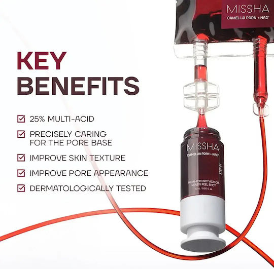 Missha Camellia PDRN NAD Renew Moisturizing Serum Booster For Face With Niacinamide & Peptides 15ml
