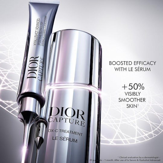 Dior Capture Hyalushot Хидратиращ и против стареене Серум за лице и очи с пептиди и хиалуронова киселина за изглаждане