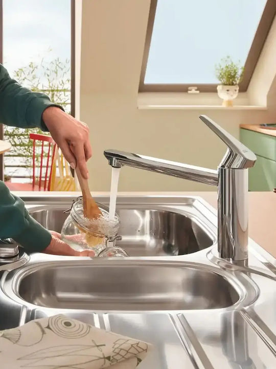 Grohe Startedge Смесител за кухня Настолен Гъвкав Сребрист