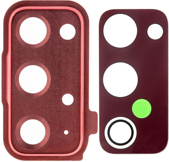 Back Camera Lens Cover Bezel Ring Samsung Galaxy S20 FE 4G 5G Облачно Червен