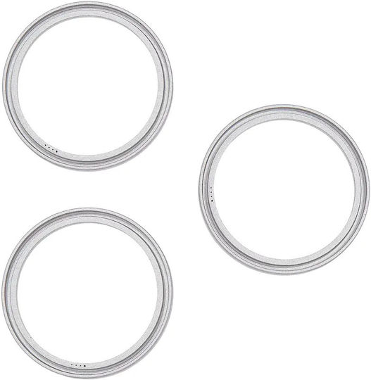 Back Camera Bezel Ring Only Iphone 17 Pro 17 Pro Max Silver 3 Piece Set