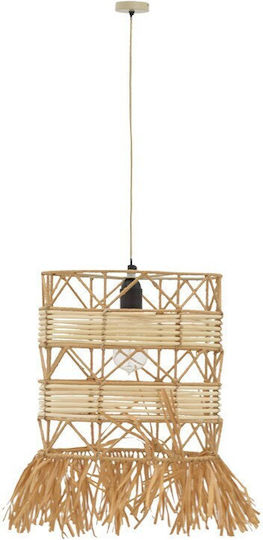Inart Crossio Pendant Light Beige with Socket E27 36x36x110cm