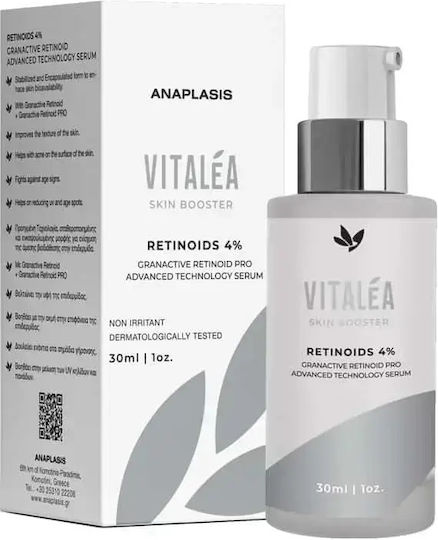 Anaplasis Vitalea Retinoids 4% Anti-Aging Serum Booster For Face With Hyaluronic Acid For Dark Spots 30ml