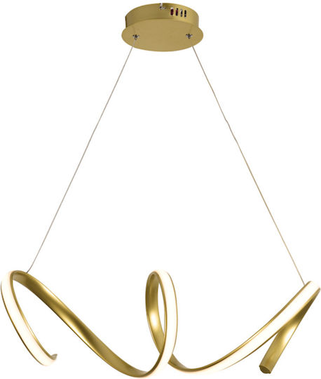 Aca Cleo Pendant Light Copper Rail 64x22x120cm