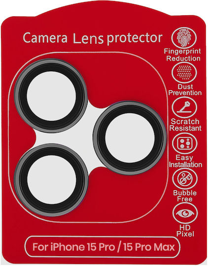 Casper Tempered Glass Camera Protection Grey for iPhone 15 Pro / 15 Pro Max