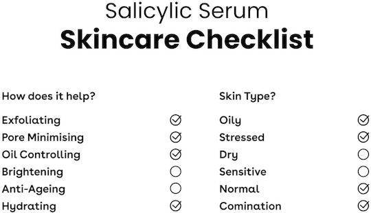 Salicylsäure Feuchtigkeitsspendendes Serum Gesicht mit Panthenol & Salicylsäure für Fehler 30ml