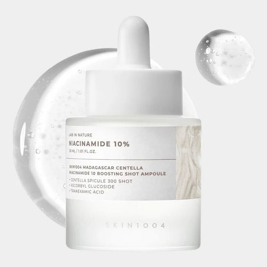 Skin1004 Madagascar Centella Niacinamid 11 Beruhigendes & Feuchtigkeitsspendendes Ampulle Serum Augen mit Centella Asiatica & Vitamin C für Aufhellung 30ml