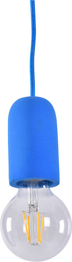 Home Lighting Iris SE 149 Ρυθμιζόμενο Κρεμαστό Φωτιστικό Μπλε με Ντουί E27 5εκ.