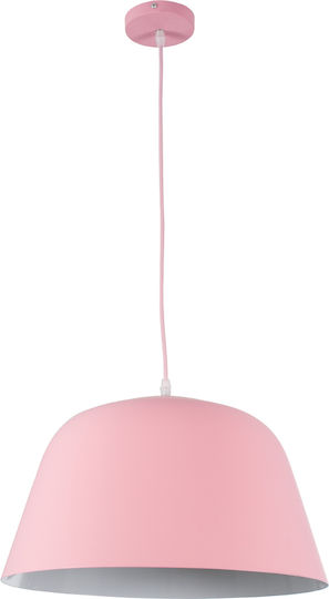 GloboStar Upvale Pendant Light Pink Bell with Socket E27 40x24cm