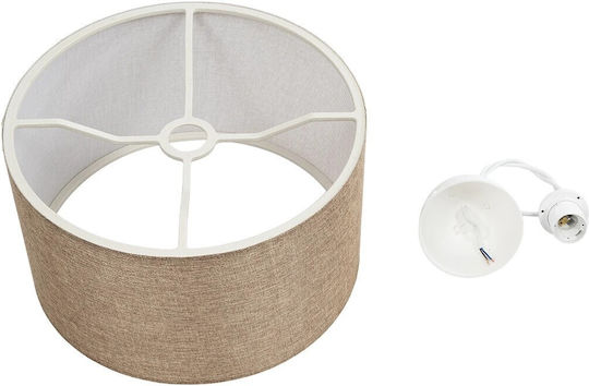 GloboStar Lofty Pendant Light Beige with Socket E27 38x38x70cm