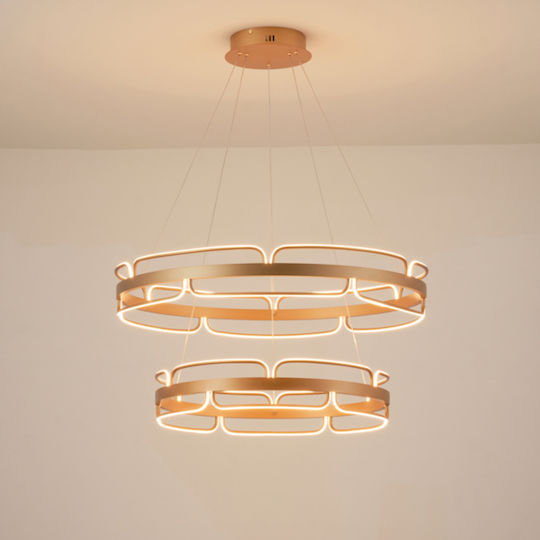 Eurolamp LED Висящо Тавано Осветително Тяло Златисто 80x80x150см Eurolamp LED Висящо Тавано Осветително Тяло Златисто 80x80x150см