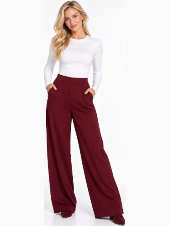 Women's Pantaloons in Regular Fit Burgundy WB-41558-27TR-BURG