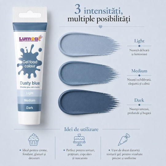 Lumea Culoare Coloranți Alimentari În Formă Gel Albastru 30gr Tub