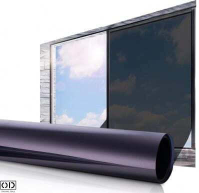 Self-adhesive Protective Film Window Glass Uv Solar Protection Privacy Acrylic Pvc 70 X 200 Cm 0.5 Mm Thickness Black Original Deals