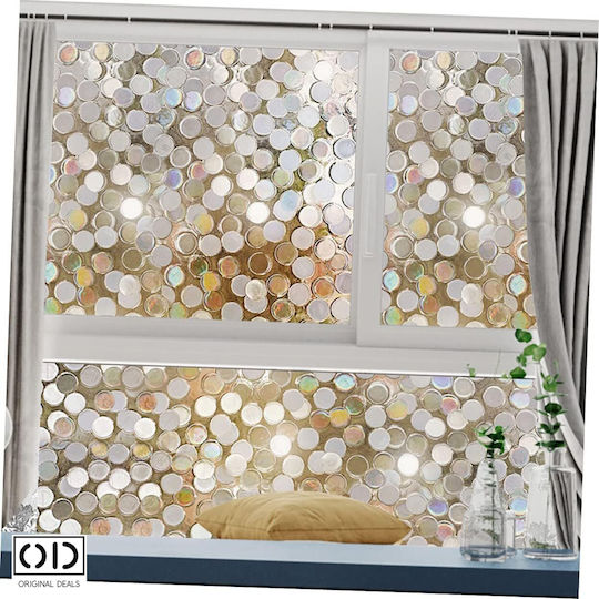 Matte Opaque Self-adhesive Film Glass Window Sun Protection Privacy Polka Dot Pattern 60 X 200 Cm Thickness 0.5 Mm Original Deals