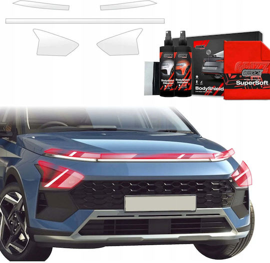 Grizzglass Protective Film Hyundai Bayon 2024-2025 Headlights Grizzglass Bodyshield 5in1