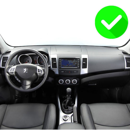 Carmedia Auto-Audiosystem für Peugeot 4007 Mitsubishi Outlander Citroen C-Crosser 2007 (Bluetooth/USB/WiFi/GPS/Apple-Carplay/Android-Auto) mit Touchscreen 9"
