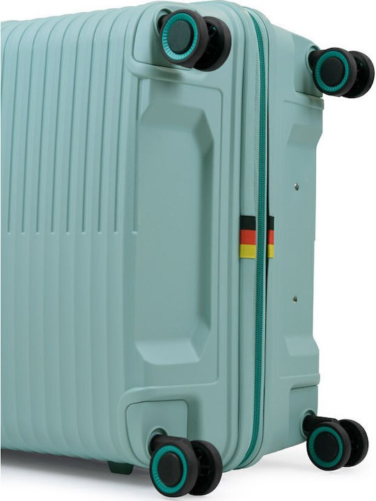 Bg Berlin Linea Medium Hard Green Suitcase with 4 Wheels Height 67cm