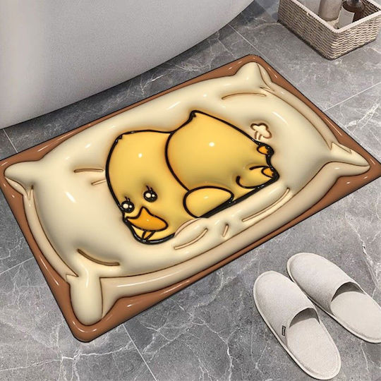 Αντιολισθητικό Πατάκι Μπάνιου Λεκάνης Yellow 40x60εκ.