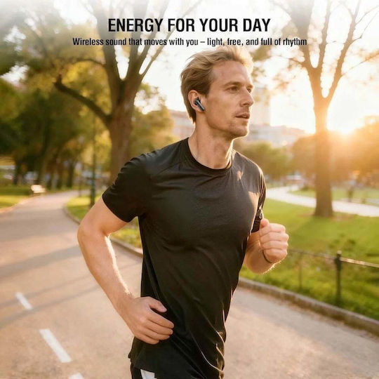 SkyBuds Air Casti Bluetooth Handsfree cu Rezistență la Transpirație și Husă de Încărcare Negre