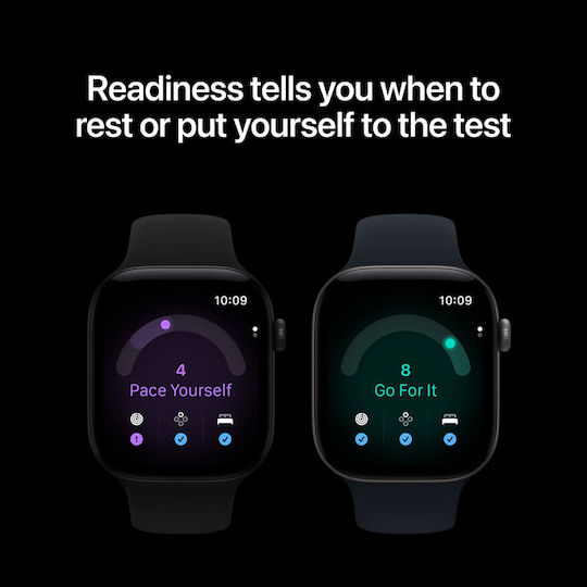 Apple Apple Watch Series 12 Cellular Aluminium 42mm Wasserdicht mit Elektrokardiogramm (Space Grey Aluminium mit Marineblauem Sportarmband - S/M)