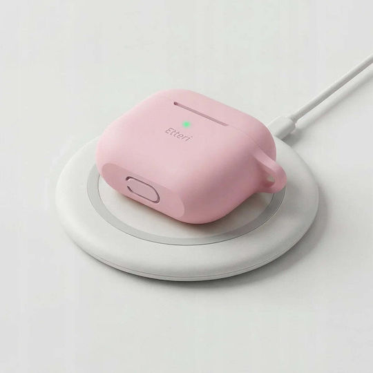 Etteri Silicone Case with Hook in Pink for Apple AirPods 3
