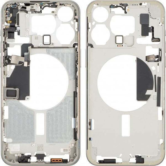 Средна рамка Apple iPhone 15 Pro Max Титаниево бяло OEM N66303