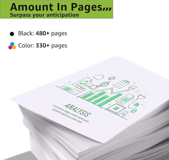 Set of Compatible HP 302XL Black Colour Inks Multiple Packaging High Capacity XL Performance Up to 480 Pages Black 330 Pages Colour Smart Chip HP Deskjet Envy Officejet