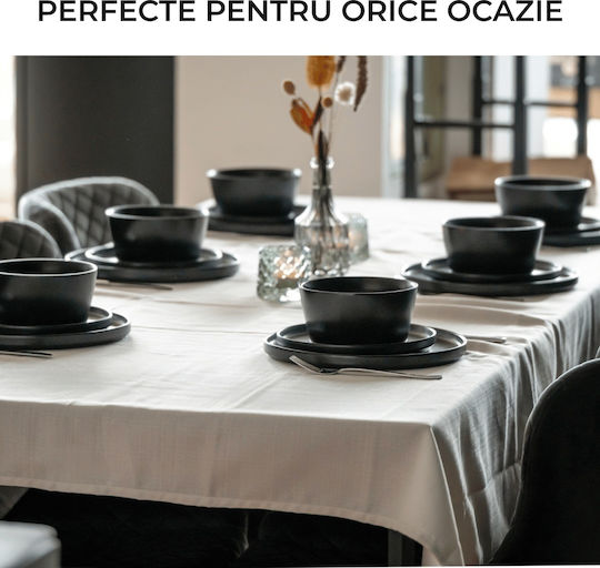 Miamio Negru Ceramică Set de Vase 16buc.