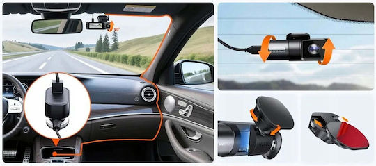 Vantrue Камера DVR за автомобил 4K със дисплей 3.19" Wi-Fi GPS