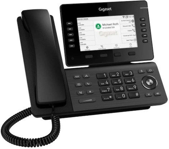 Gigaset P855bw Ενσύρματο Τηλέφωνο IP Μαύρο