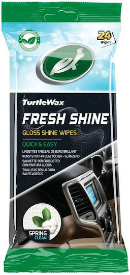 Turtle Wax Dashboard Polishing Wipes for Car with Fresh Scent 24 pcs