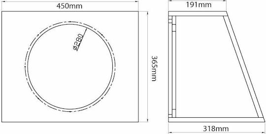 MTX Subwoofer Αυτοκινήτου με Καμπίνα 12" 350W RMS 4ohm
