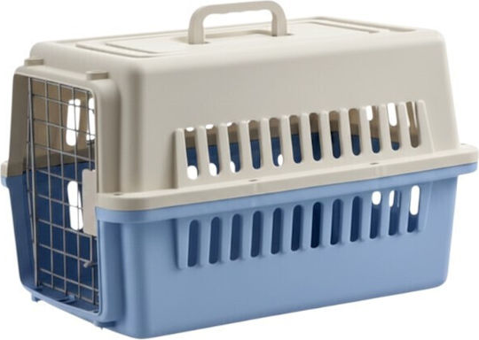 Hunde Transportkäfig Mit Rädern Blau 50x32x54cm