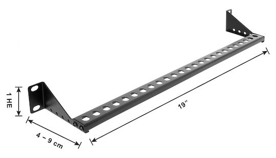 Delock Cable Management Panel 91068 Rack 19" 1u Βάθος 40-90mm Μεταλλικό Μαύρο Dm133403