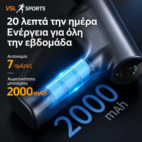 VSL Sports Hypergun Pressotherapy Massage Gun for the Neck, Waist, Back, Legs, Body, Hands & Feet, Anti-Cellulite with Vibration