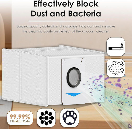 Set de accesorii pentru aspirator robot Evovacs Deebot 21 de piese compatibil cu T20 Omni T20e Max Pro 1 perie principală 4 perii laterale 7 saci de praf 5 filtre HEPA 4 lavete