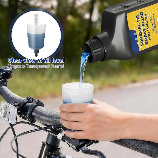 Kit de aerisire pentru frâne hidraulice compatibil cu biciclete Magura MT5 MT7 HS33 include 150ml ulei mineral seringi pâlnie transparentă adaptoare metalice
