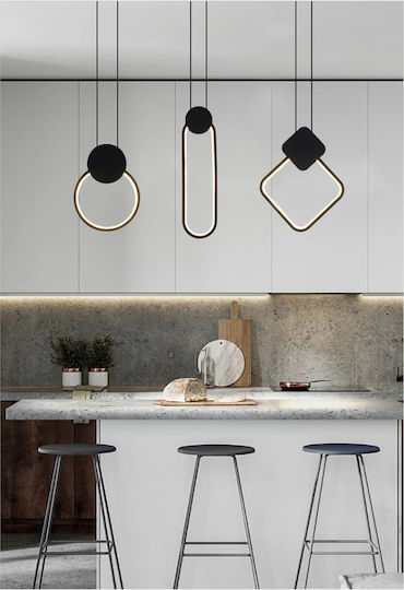 Home Lighting Κρεμαστό Φωτιστικό Μαύρο LED με Ρυθμιζόμενο Λευκό Φως 30x77x100εκ.